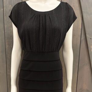 Enfocus Studio Elegant Black Midi Dress